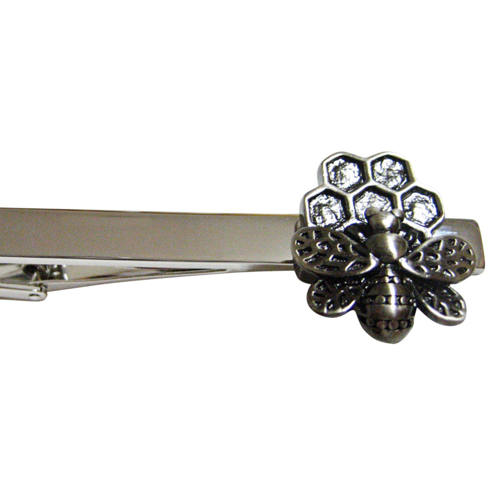 Bee and Honey Comb Square Tie Clip